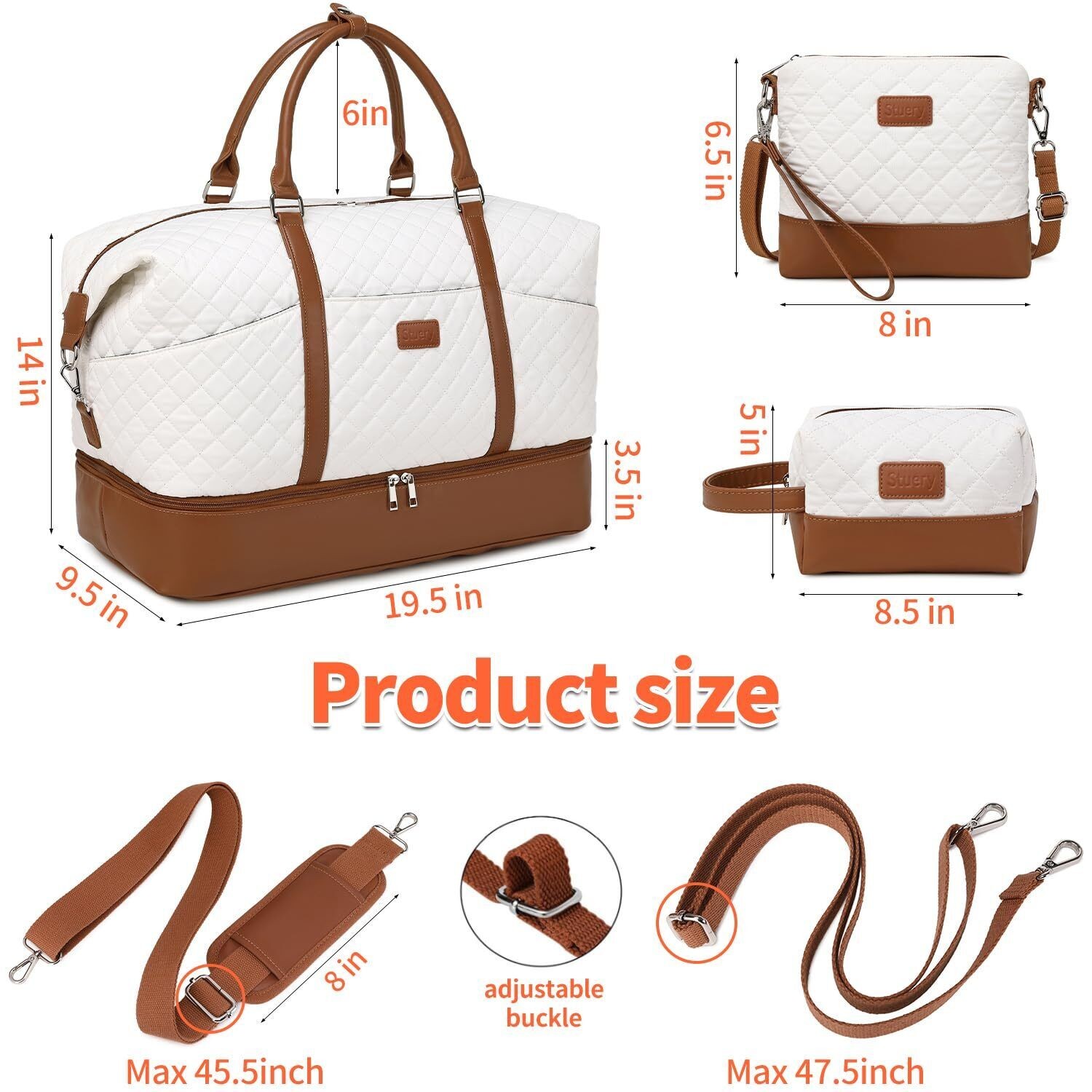 Weekender Bags for Women with Toiletry Bags Large Overnight Bags Travel Duffel