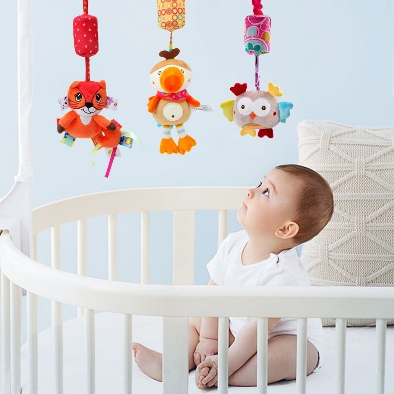 Baby Crib Bed Pram Car Seat Stroller Toys With Hanging Bell Infant Sense Cute